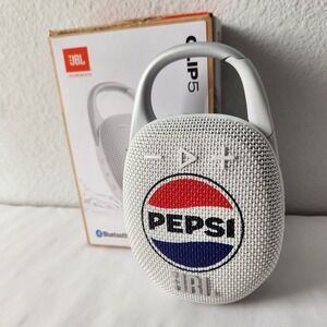 New Personalized PEPSI JbL White Clip 5 Portable Bluetooth Waterproof Speaker